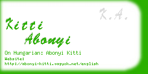 kitti abonyi business card